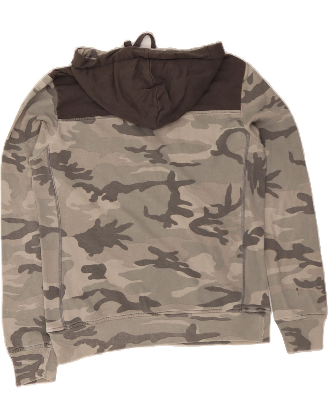 CONVERSE Mens Graphic Hoodie Jumper Medium Grey Camouflage Cotton Vintage Converse and Second-Hand Converse from Messina Hembry 