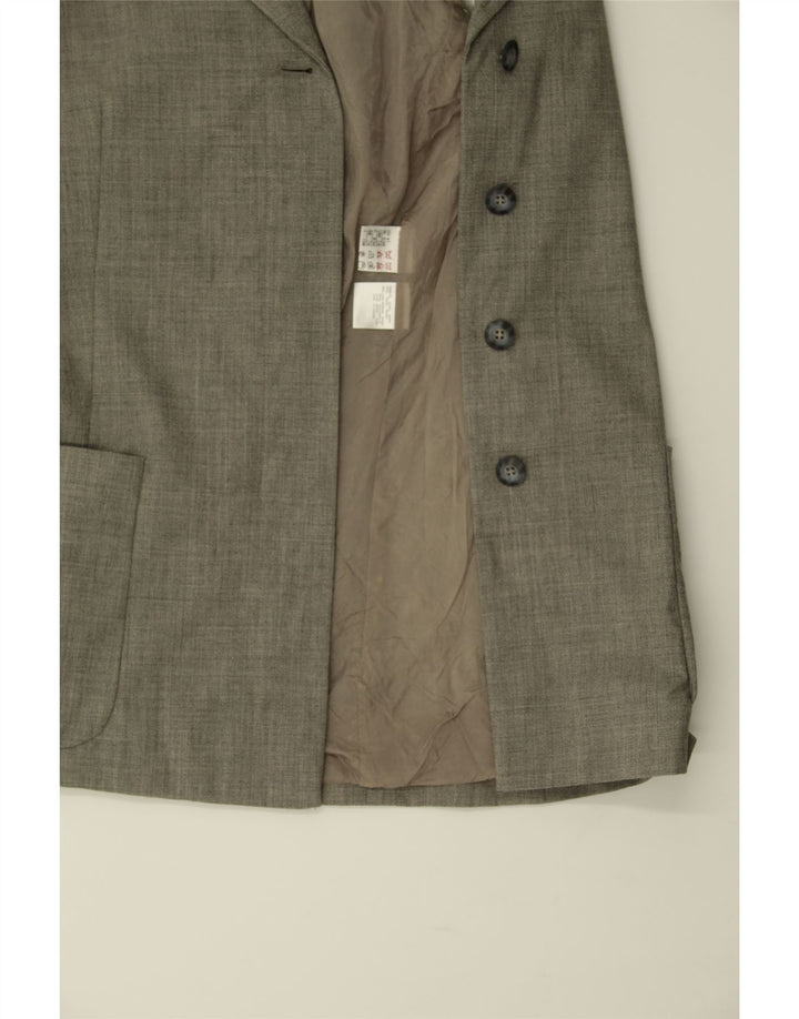 MAX MARA Womens 4 Button Blazer Jacket UK 16 Large Grey Wool Vintage Max Mara and Second-Hand Max Mara from Messina Hembry 