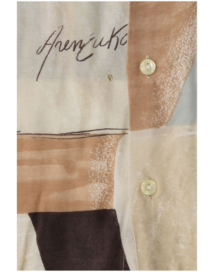 Criver Herrenhemd XL Beige geometrische Viskose