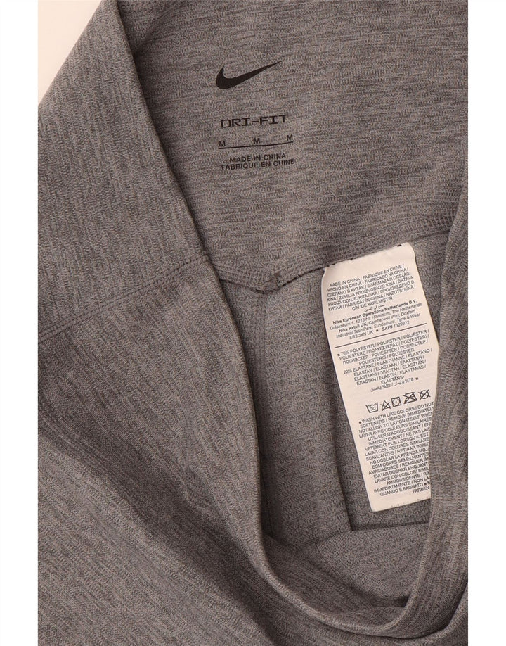 Nike Damen Leggings UK 14 Mittelgraues Polyester