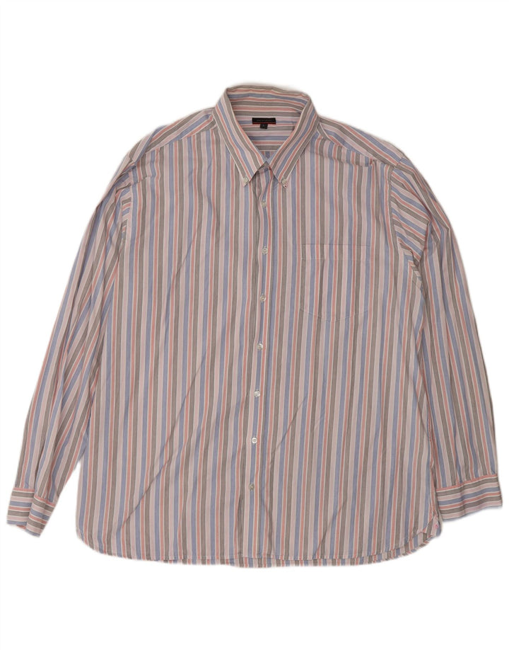 Pierre Cardin Herrenhemd, groß, rosa gestreift, Baumwolle