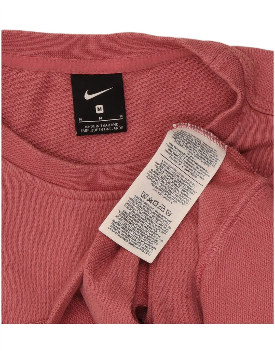 Nike Damen-Sweatshirt mit übergroßem Crop-Grafikmuster, Gr. 14, Mittelrosa