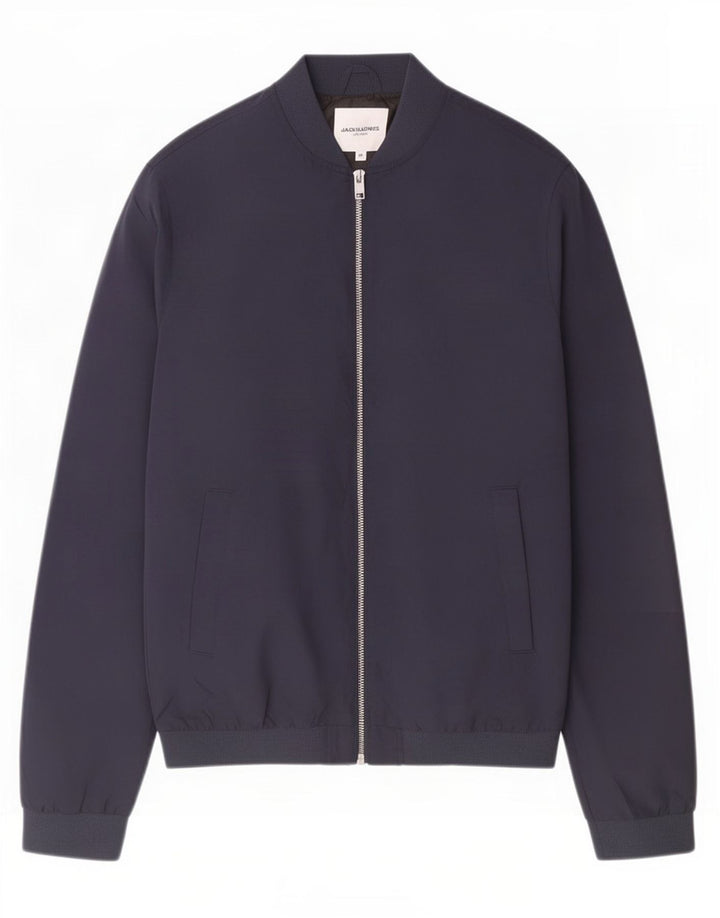 Jack & Jones Herren Bomberjacke UK 38 Mittel Marineblau