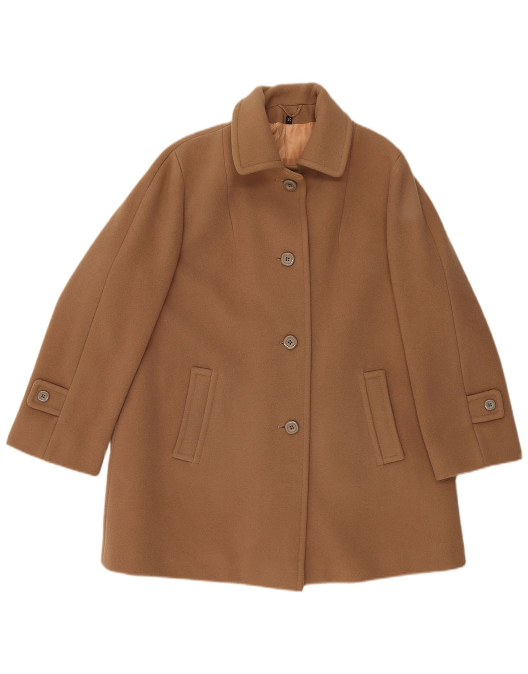 LAMPERT Damenmantel UK 20 2XL Braune Lammwolle