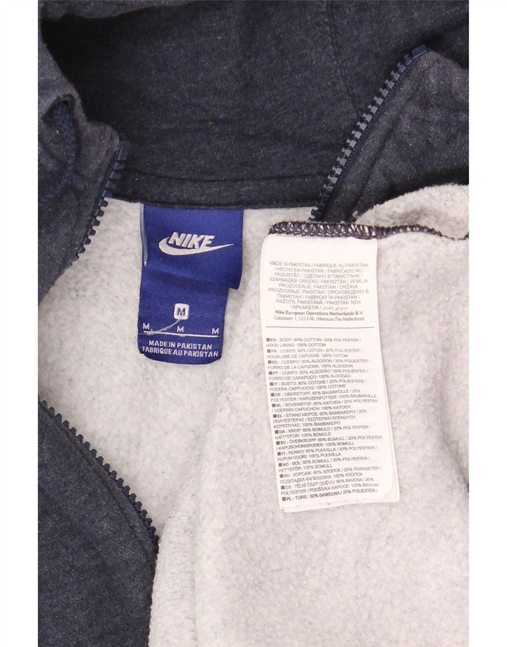 NIKE Herren-Kapuzenpullover mit Reißverschluss, mittlere marineblaue Baumwolle