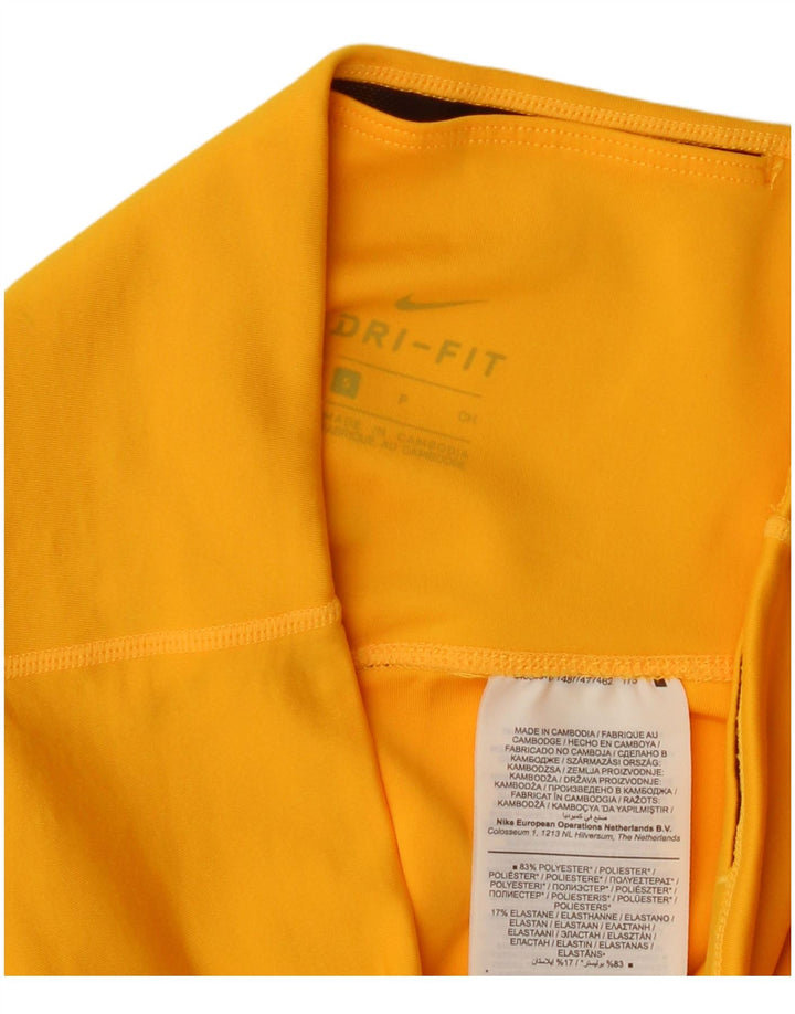 Nike Damen Dri Fit Leggings UK 8 Small Gelb Polyester