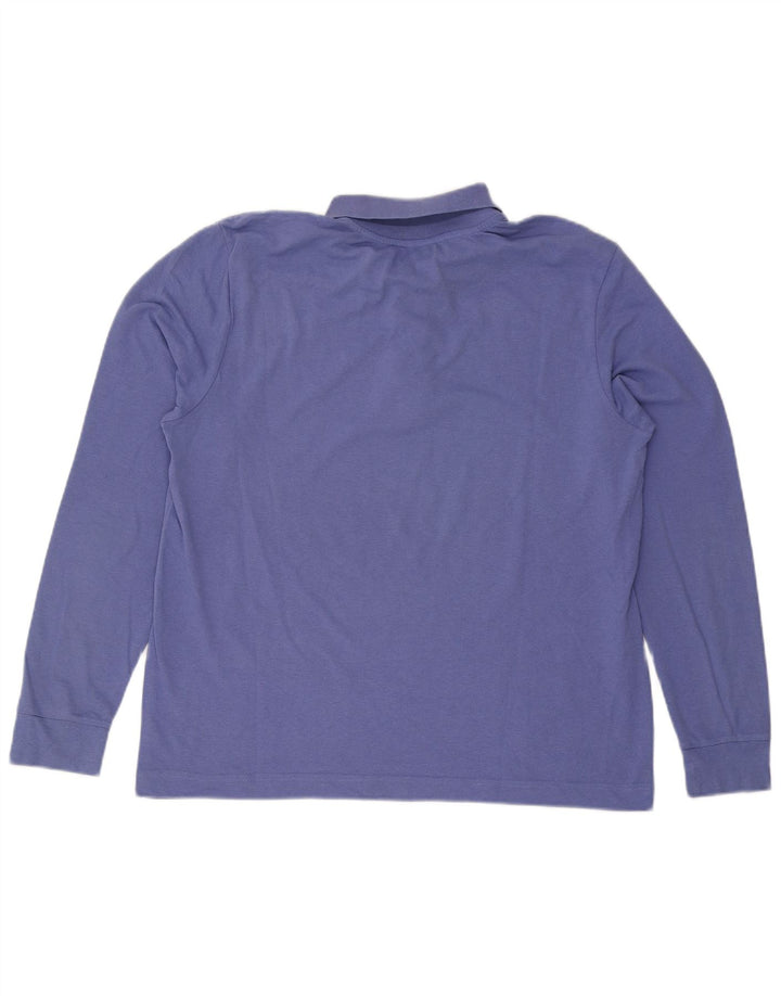Kappa Herren Langarm-Poloshirt, groß, Blau