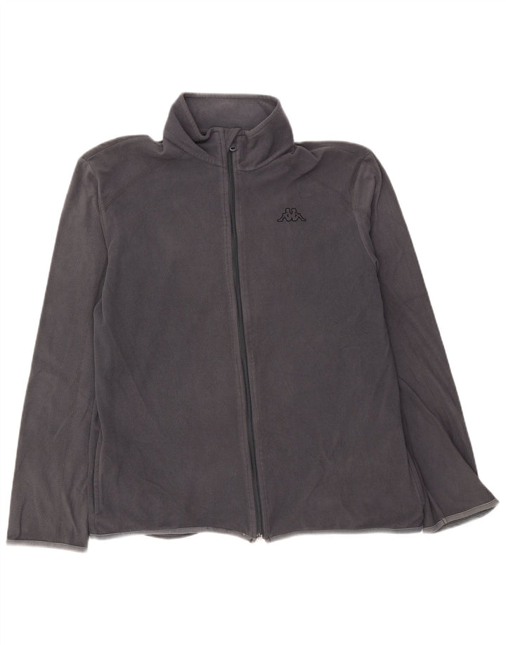 KAPPA Mens Fleece Jacket UK 42 XL Grey Polyester
