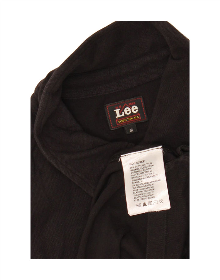 LEE Herren-Poloshirt, mittelgroß, schwarze Baumwolle