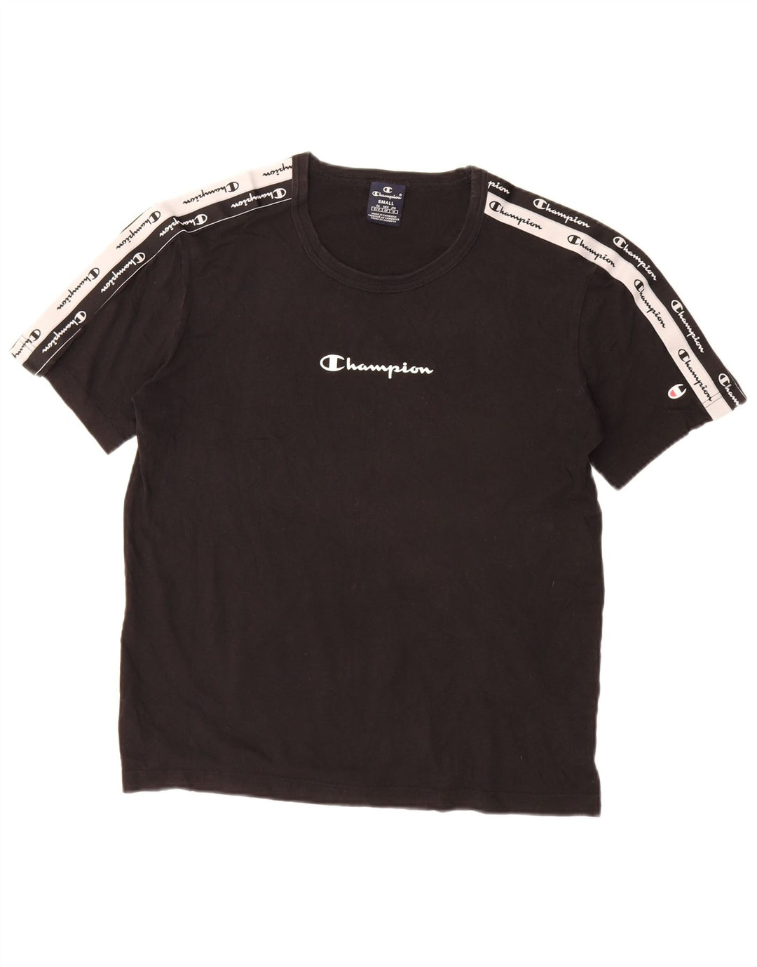 CHAMPION Herren-T-Shirt mit Grafik, Größe S, Schwarz