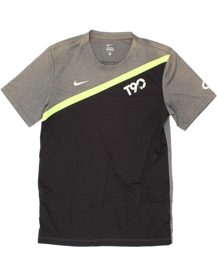 NIKE Mens Graphic T-Shirt Top Medium Grey Colourblock Polyester Vintage Nike and Second-Hand Nike from Messina Hembry 