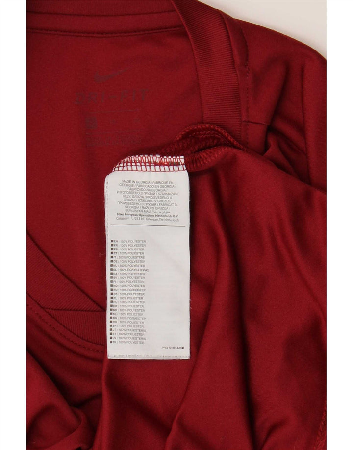 Nike Herren Dri Fit T-Shirt Top XL Burgund Polyester