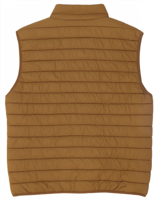 Zara Herren Wattierte Weste UK 40 Large Khaki Polyester