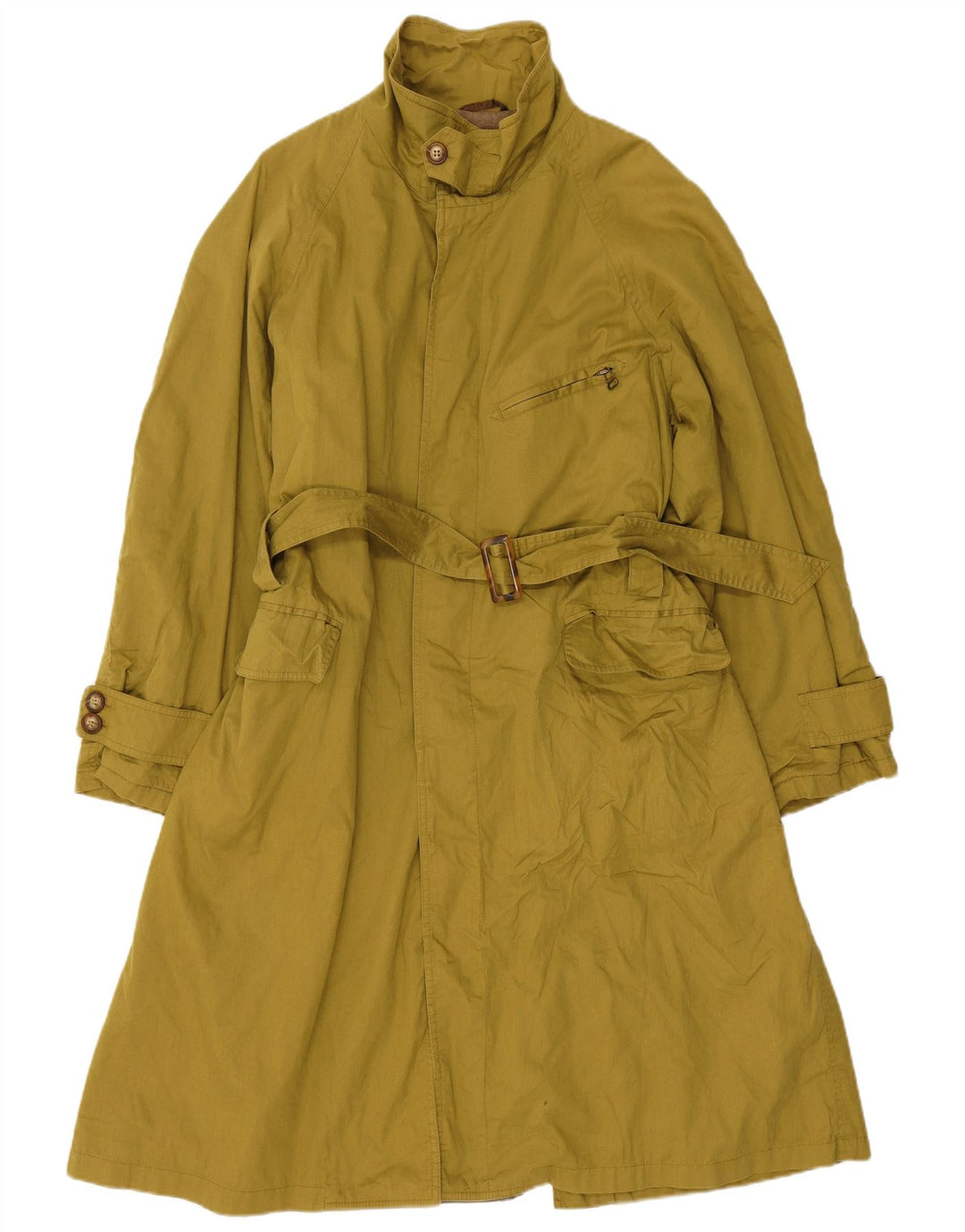 GB.PEDRINI Herren Trenchcoat IT 46 Small Grün