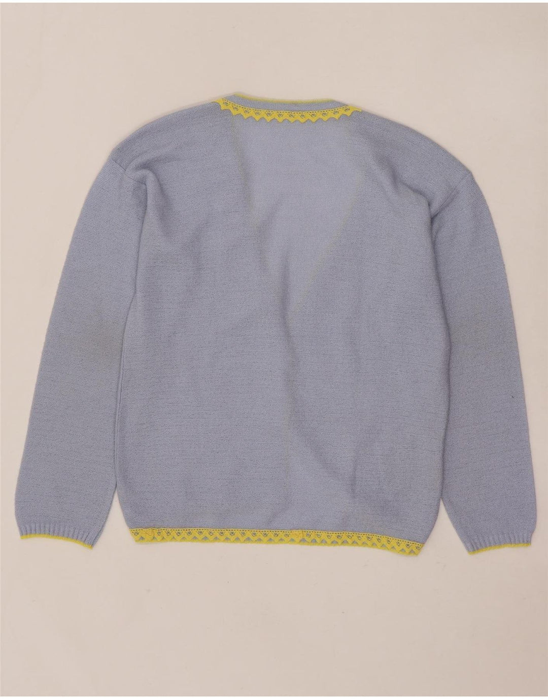 Vintage Damen Cardigan Pullover UK 14 Mittelblau