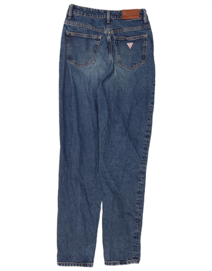 Guess Damen Tapered Jeans W25 L29 Blaue Baumwolle