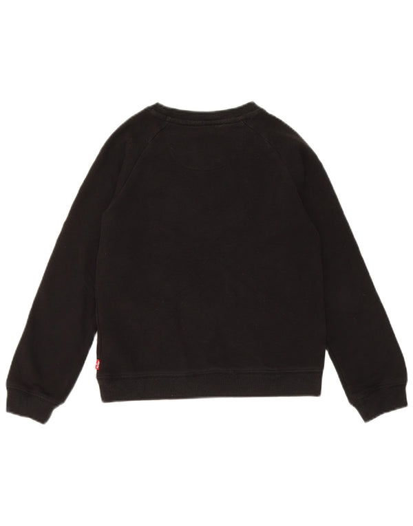Levi's Mädchen-Sweatshirt mit Grafik, 7–8 Jahre, schwarze Baumwolle mit Tiermuster
