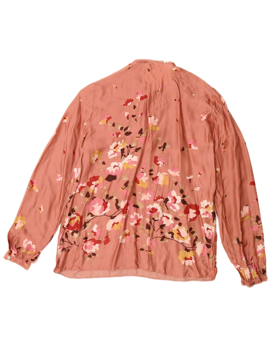 Massimo Dutti Damen Bluse Top EU 40 Mittelrosa Blumenviskose