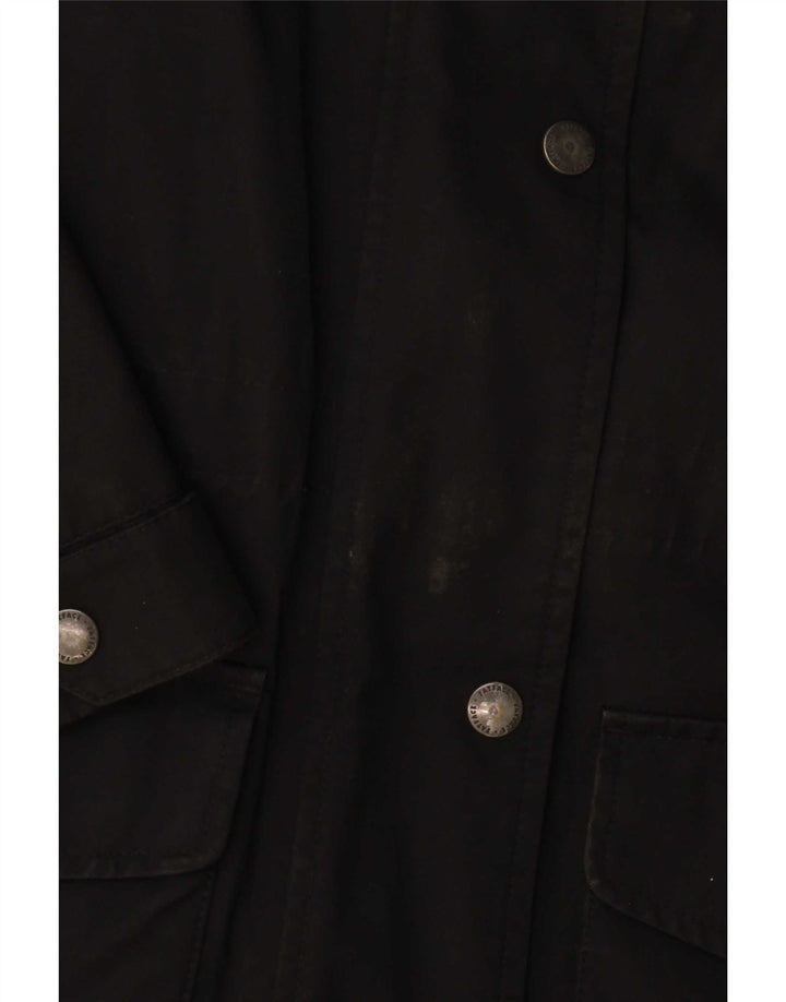 Fat Face Damen-Parka mit Kapuze, UK 12, mittelschwarz, Baumwolle