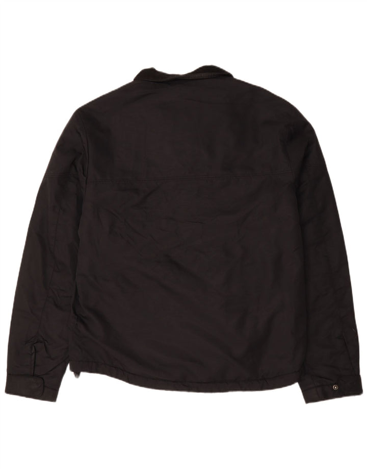 Zara Herren Bomberjacke UK 42 XL Schwarz Nylon