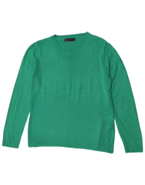 Marks & Spencer Damen-Pullover mit U-Boot-Ausschnitt, UK 12, Mittelgrün, Acryl