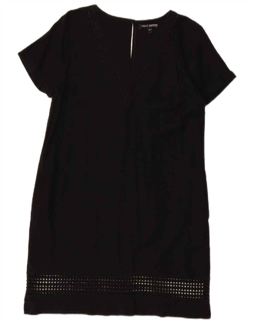 Next Damen Etuikleid UK 12 Mittelschwarzes Leinen