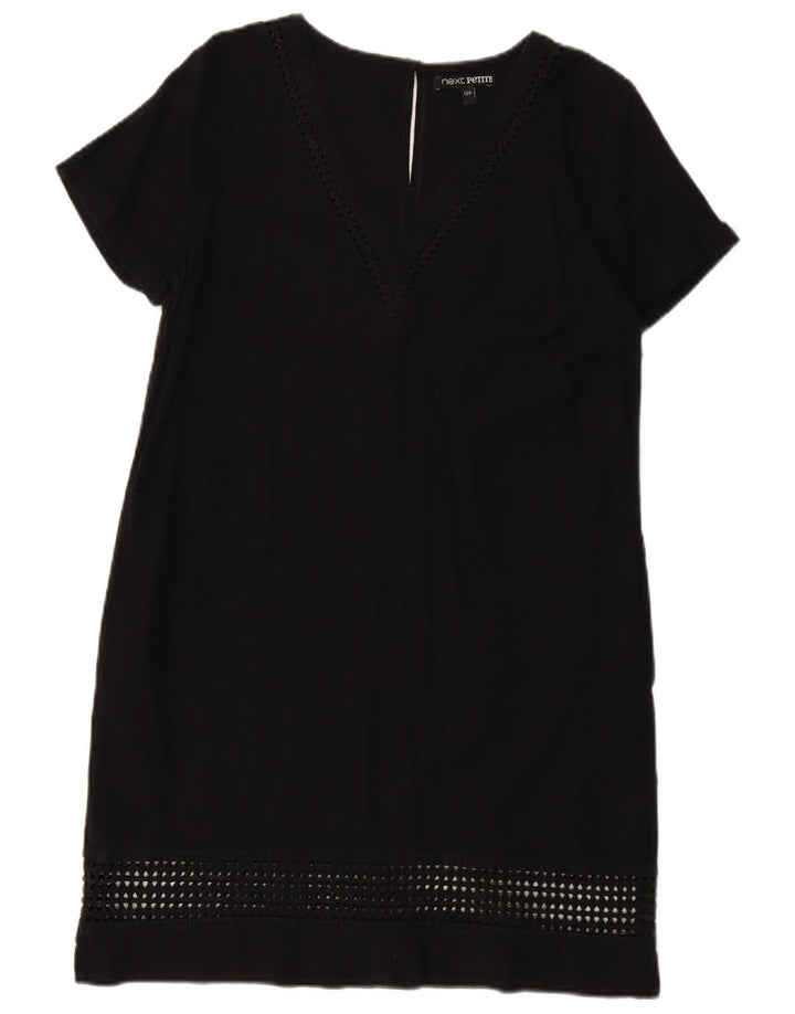 Next Damen Etuikleid UK 12 Mittelschwarzes Leinen