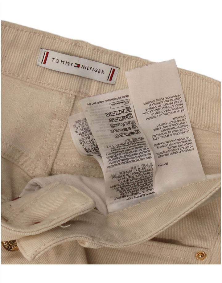 TOMMY HILFIGER Damen Schlagjeans W26 L30 Beige Baumwolle