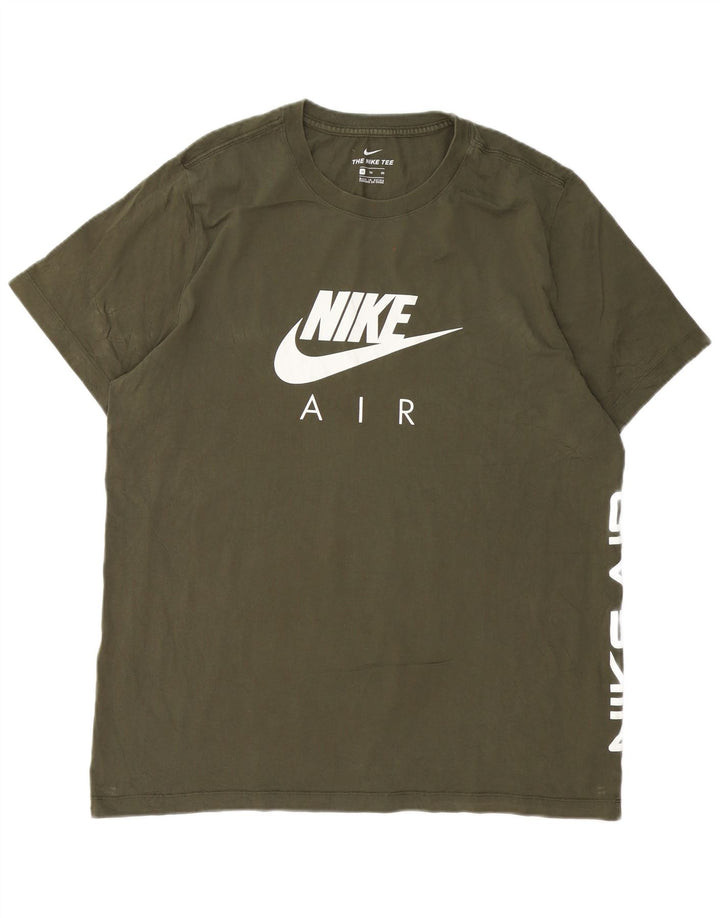 Nike Herren-T-Shirt mit Grafik, XL, grüne Baumwolle