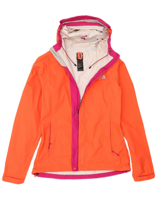 The North Face Damen Regenjacke mit Kapuze UK 6 XS Orange Farbblock