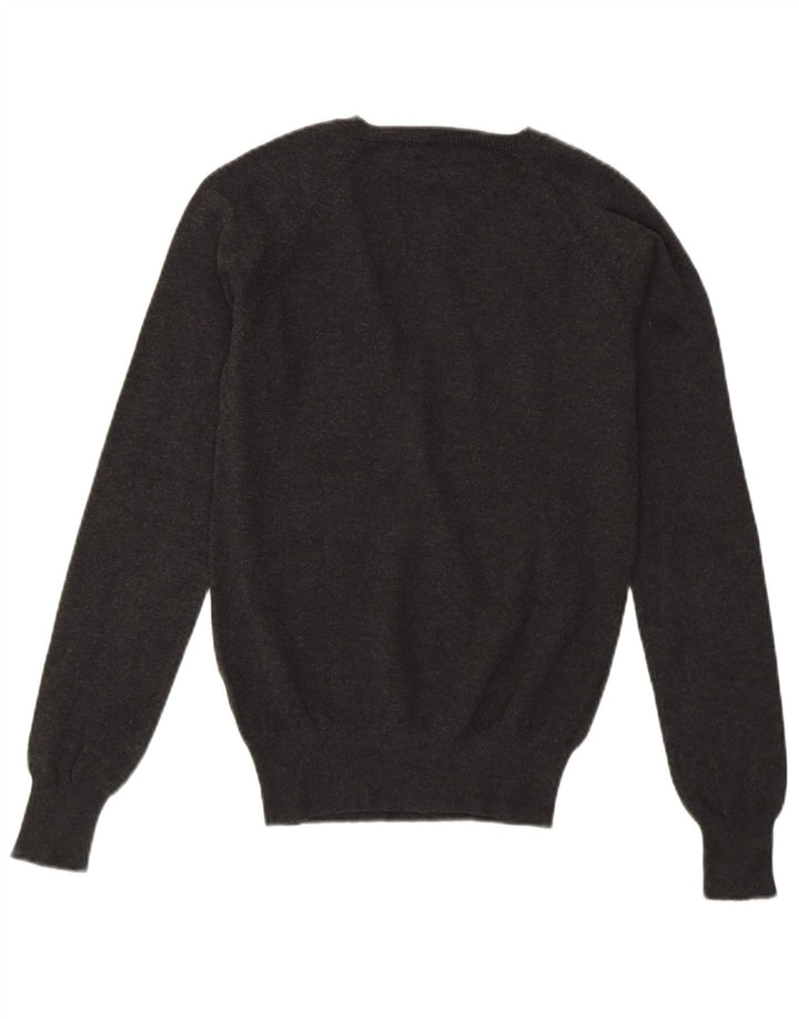 ZARA Damen-Pullover mit V-Ausschnitt, Gr. 10, Größe S, Grau