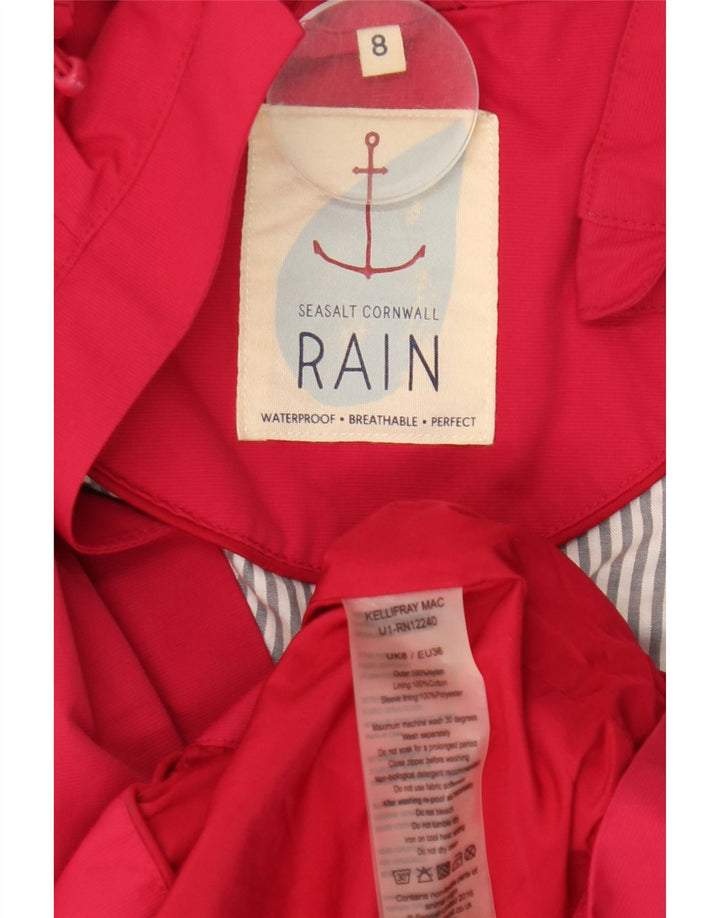 SEASALT CORNWALL Damen-Regenmantel mit Kapuze, Größe S, Größe S, rosa, Nylon