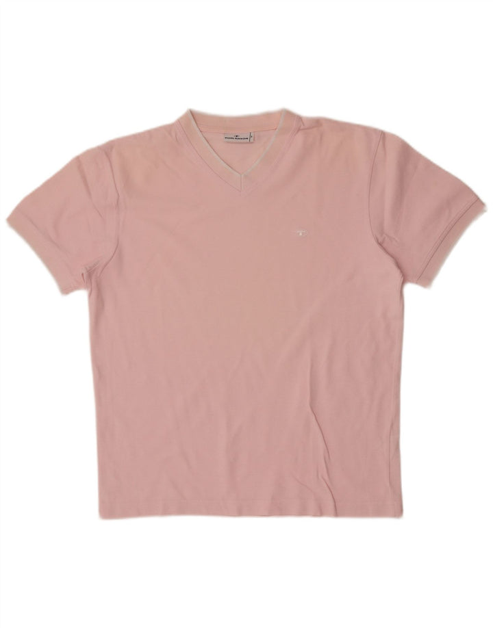 Tom Tailor Herren T-Shirt Top Mittelrosa Baumwolle