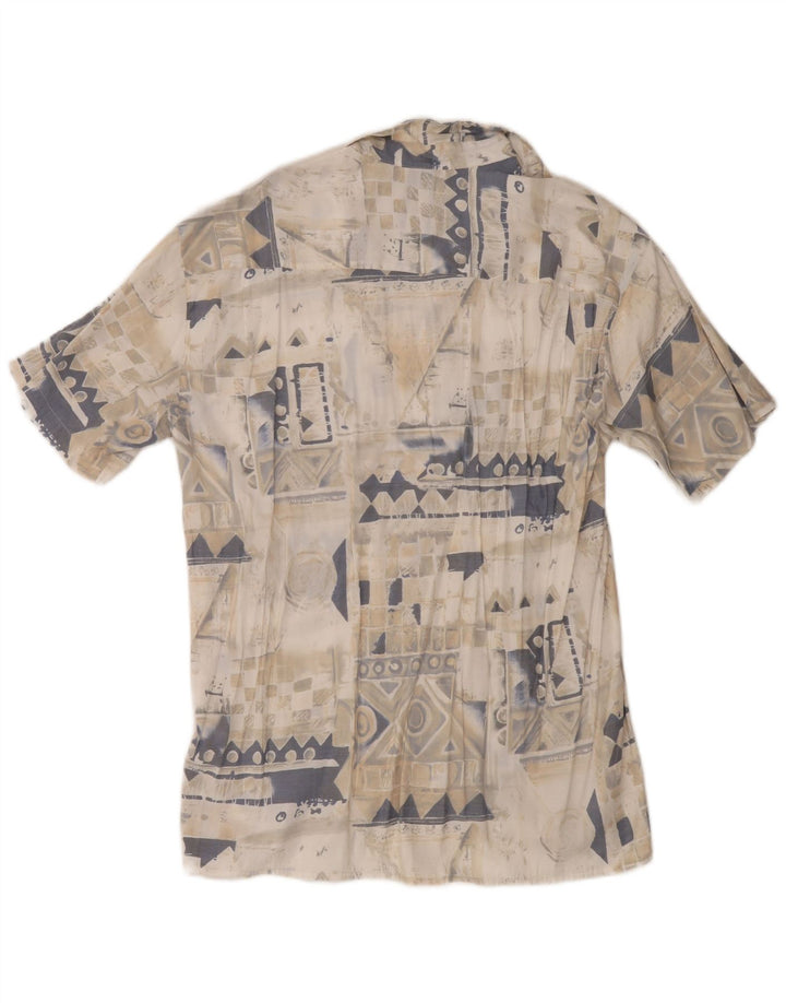 Rudnick Herren Kurzarmhemd Mittelbeige Geometrisch
