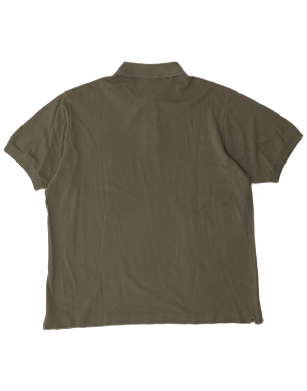 Lacoste Herren-Poloshirt, Größe 5, große Khaki-Baumwolle