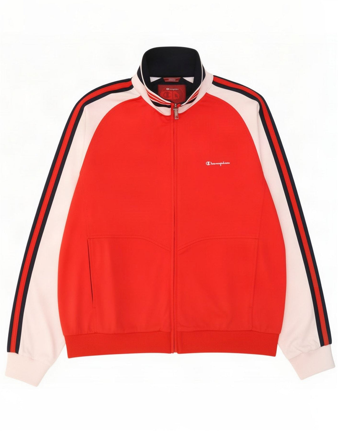 Champion Herren-Trainingsoberteil, Jacke, groß, rot, Farbblock, Polyester