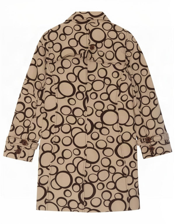 Coast Damen Trenchcoat UK 12 Mittelbeige geometrische Baumwolle