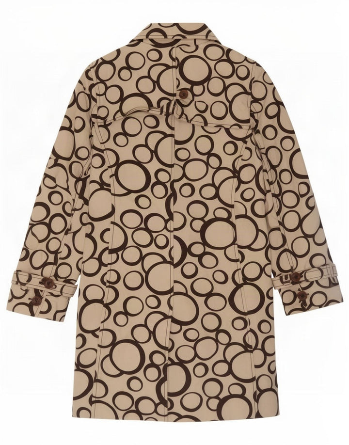 Coast Damen Trenchcoat UK 12 Mittelbeige geometrische Baumwolle