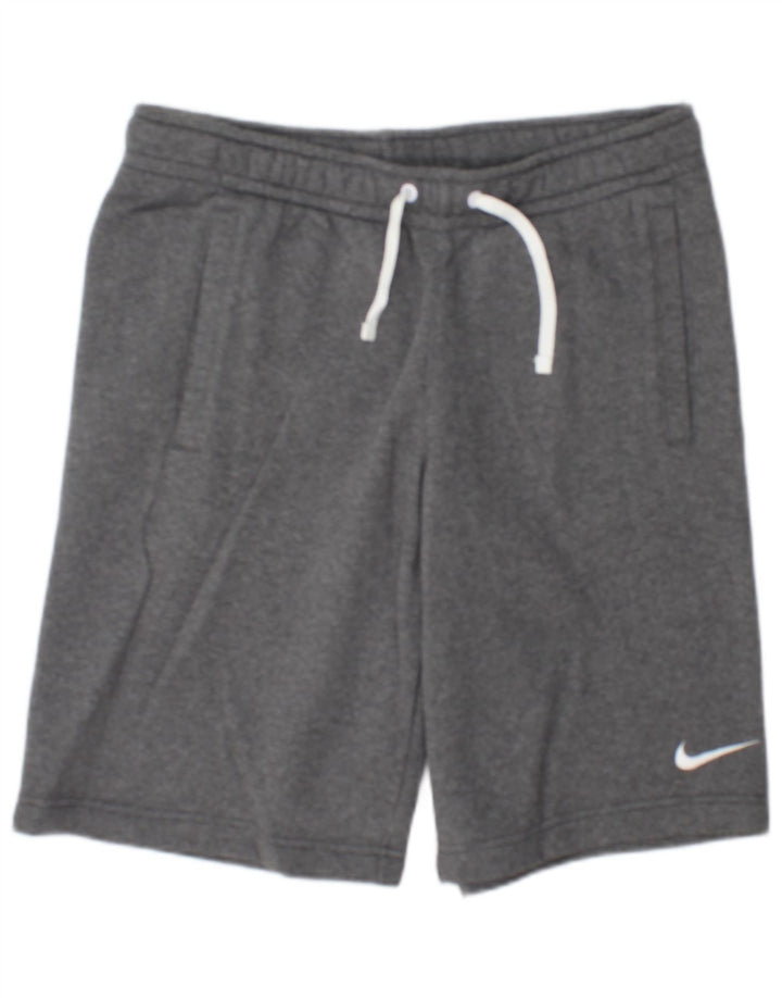 Nike Herren-Sportshorts aus mittelgrau gefleckter Baumwolle
