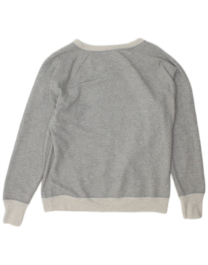 CHAMPION Damen Grafik-Sweatshirt-Pullover UK 16 Large Grau