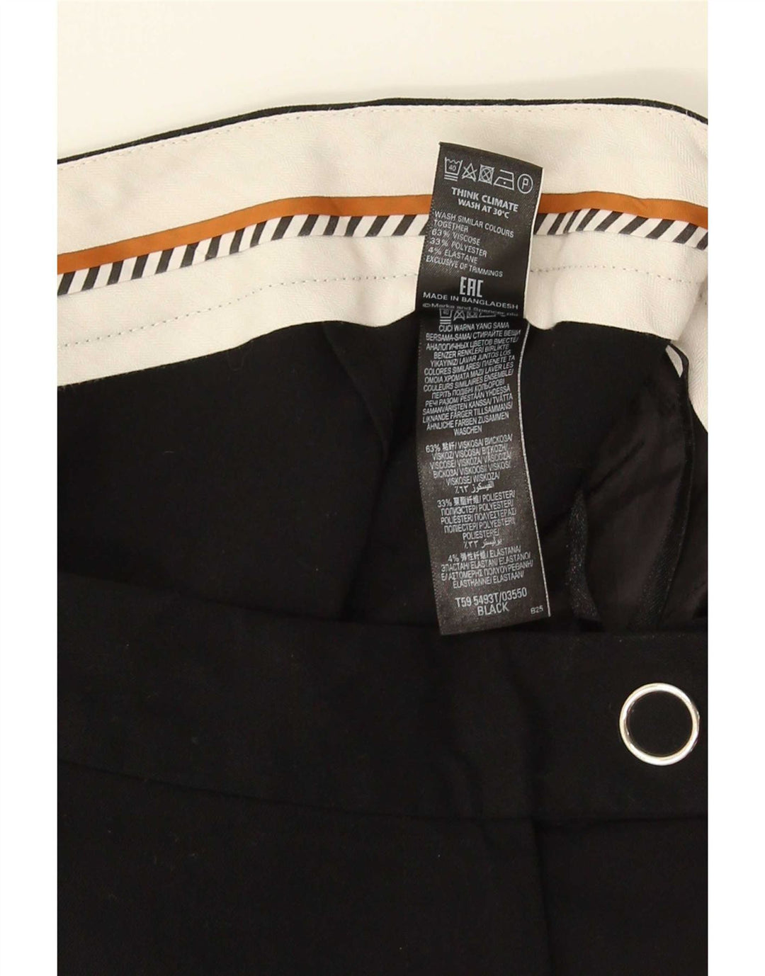 Marks & Spencer Damen gerade Anzughose UK 12 Medium W32 L32 Schwarz
