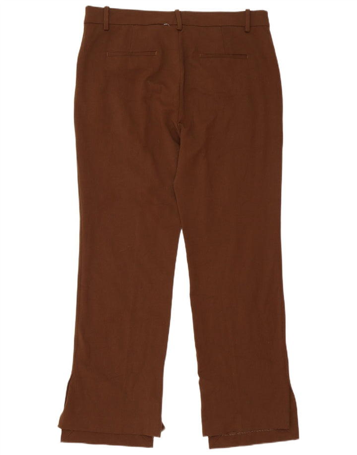 Gerade Chino-Hose für Damen von Zara, Größe L, W34, L31, Braun, Polyester