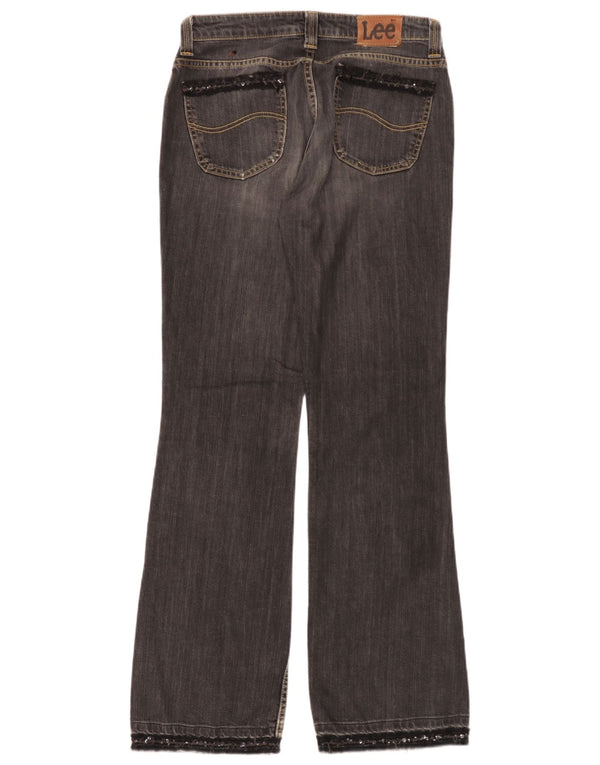 Lee Damen Desoto Bootcut Jeans W32 L33 Graue Baumwolle