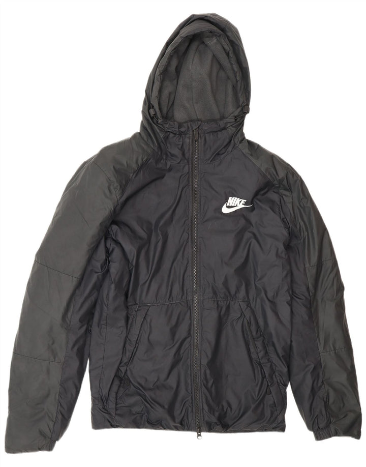 Nike Herren-Windbreakerjacke mit Kapuze, UK 36, Größe S, Schwarz, Polyester