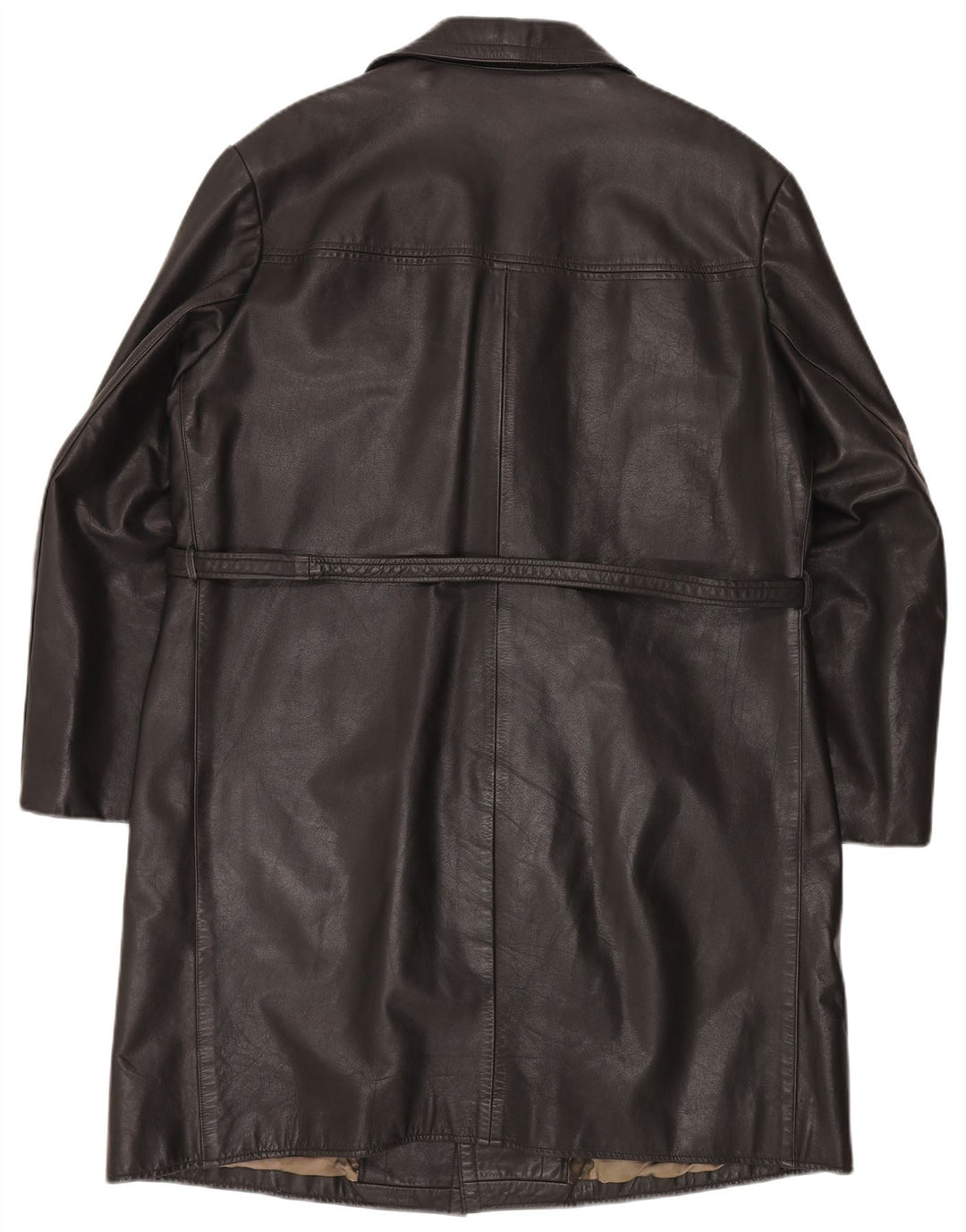 Vintage Herren Ledermantel IT 54 2XL Schwarzes Leder