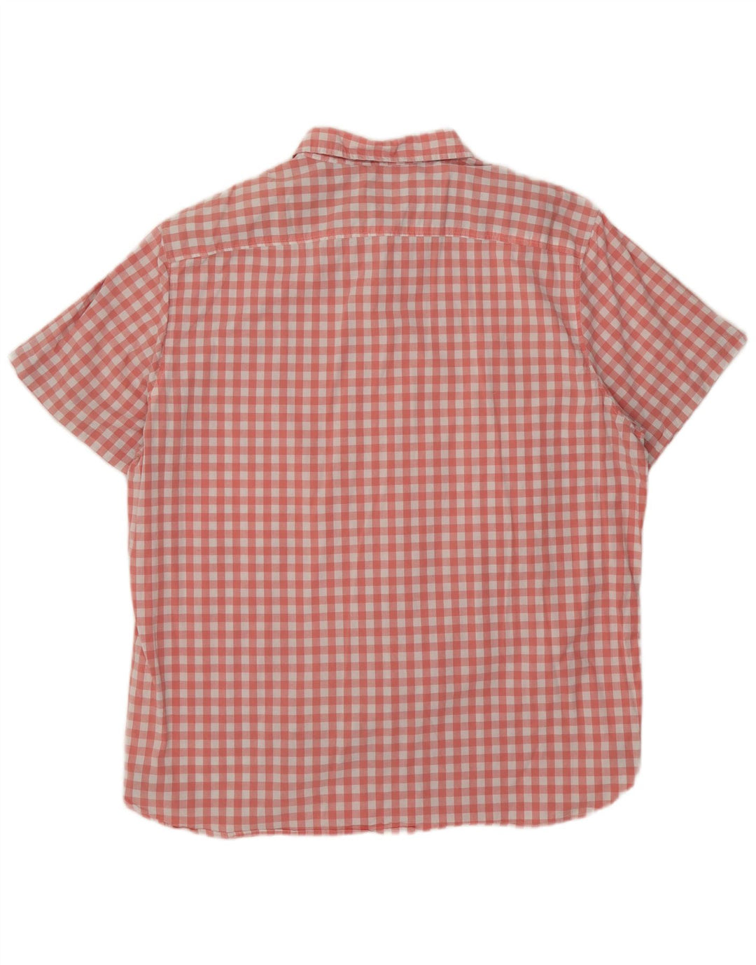 Lee Herren-Stretch-Kurzarmhemd mit normaler Passform, 2XL, rosa Gingham-Baumwolle
