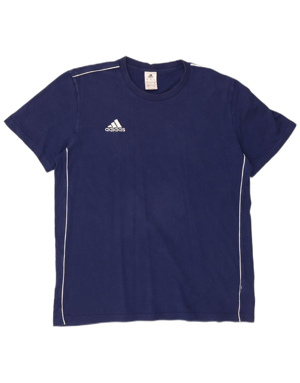 ADIDAS Herren T-Shirt Top Large Marineblau Baumwolle