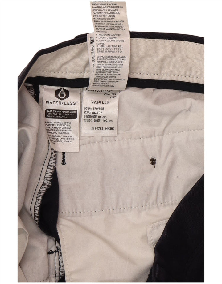 DOCKERS Herren-Chinohose mit klassischer Passform, W34, L30, Marineblau, Baumwolle, klassisch