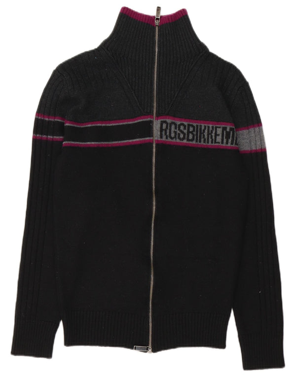 Bikkembergs Damen-Cardigan mit Grafik, UK 14, Mittelschwarz, Farbblock