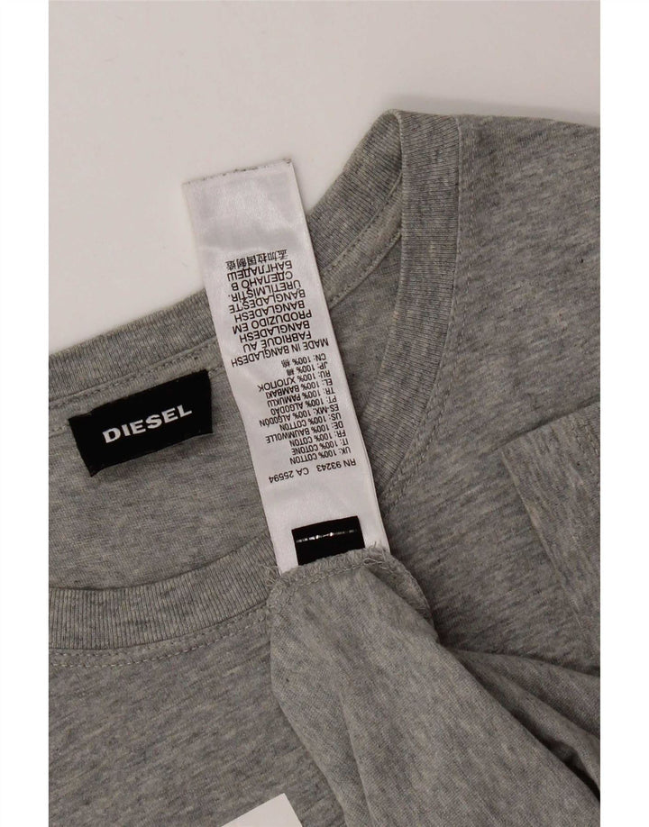 Diesel Herren-T-Shirt mit Grafik, groß, aus grauer Baumwolle